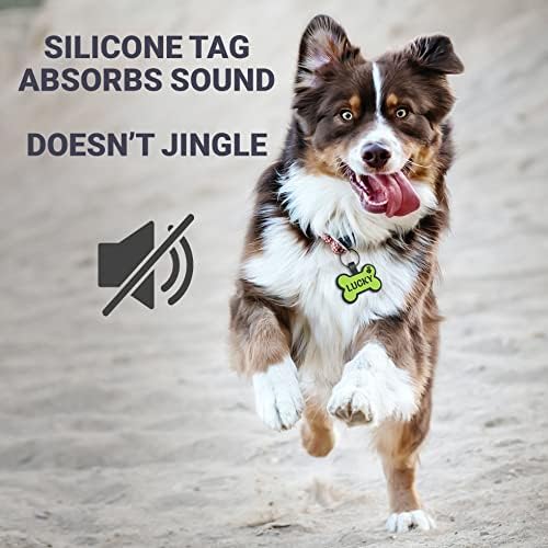 Gotags Silikonske oznake za pse, zvučna oznaka za kućne ljubimce, personalizirana tiha oznaka ugravirana za kućne ljubimce sa slatkim