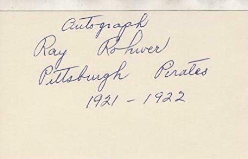 Rae Rover Pittsburgh Pirates 1921-22 potpisali su 3 - po-5 kartoteku s izrezanim potpisima od MPO-a