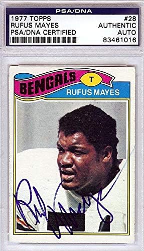 Rufus Mayes Autografirano 1977 Topps kartica 28 Cincinnati Bengals PSA/DNA 83461016 - NFL Autographd nogometne karte