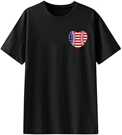 4. srpnja Predimenzionirane majice za žene američke zastave tiskani Dan neovisnosti Majice Ljetne kratke rukave Patriotske majice