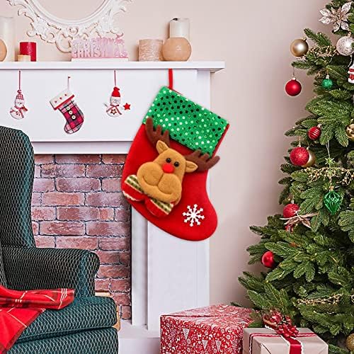 Božićna torba poklon božićni ukras čarape čarape bombon mala torba ukras poklon zanatstvo vijenac na otvorenom 100 ft