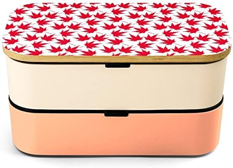 Kanadski uzorak javorovog lišća Bento kutija za ručak nepropusno bento kutije spremnici za hranu s 2 odjeljka za izletnicu izletnice