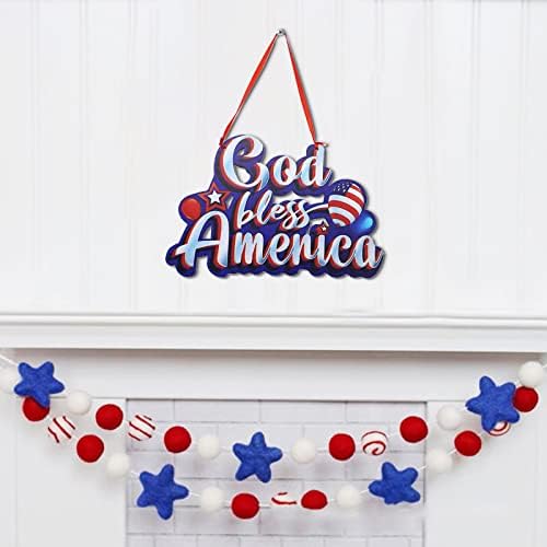 Fafan obojene staklene ptice kreativci koji vise američke abecede vrata kuće zanat dan neovisnost Dan neovisnosti drvena drvena engleska