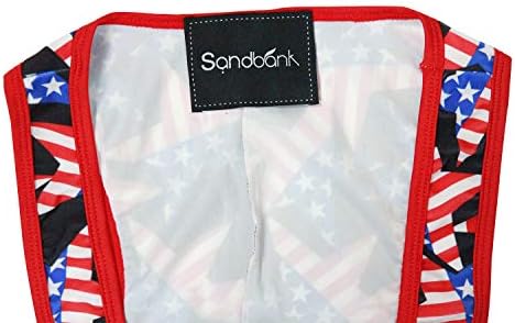 Sandbank Men American Flag Wrestling Singlet Jockstrap Bodysuit Active Donje rublje