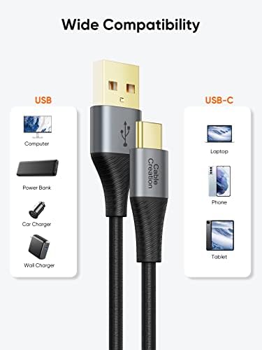 Paket - 2 stavke: USB C kabel 2M + 50pcs kabelske veze 7 inča