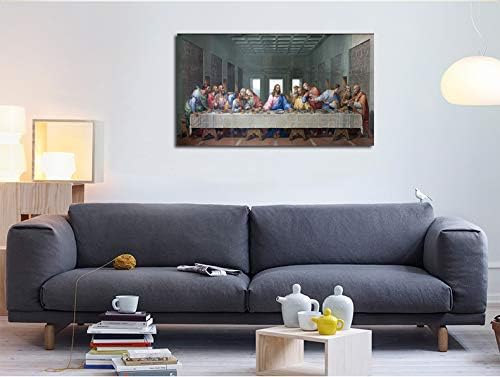 Posljednji zidni dekor Leonarda Davinci slikati ispis - 20 x 40 duge slike platno platno umjetnost uokvirena za spavaću sobu u dnevnoj