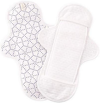 Bambeau organski bambusovi pamučni menstrualni sanitarni salveti jastučići za žene, brz ulaz za višekratnu upotrebu za osjetljivu kožu