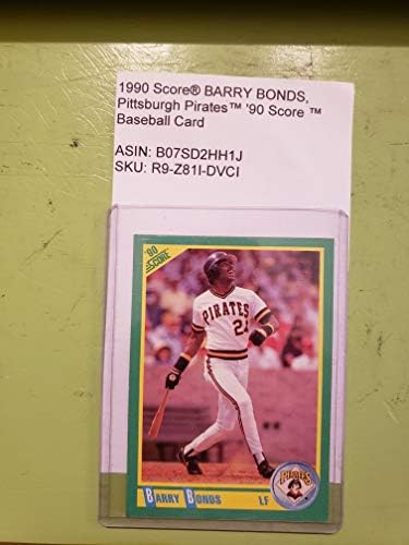 Ocjena 1990. Barry Bonds, Pittsburgh Pirates '90 SCORE BASEBALL KARTICA