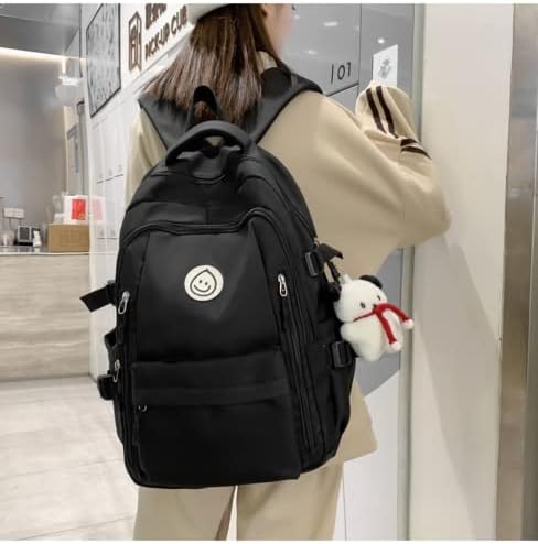 Žene Muškarci putuju 15,6 inčni ruksak laptop s psom kawaii medvjeđe privjesak lagana torba s knjigama Preppy casual školska torba