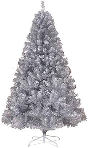 Dulplay Premium Umjetno božićno drvce 6,8ft-stopa Pvc Ukrašena stabla Feel-Real Metal Stand Easy Montay Dekoracija za odmor-silver