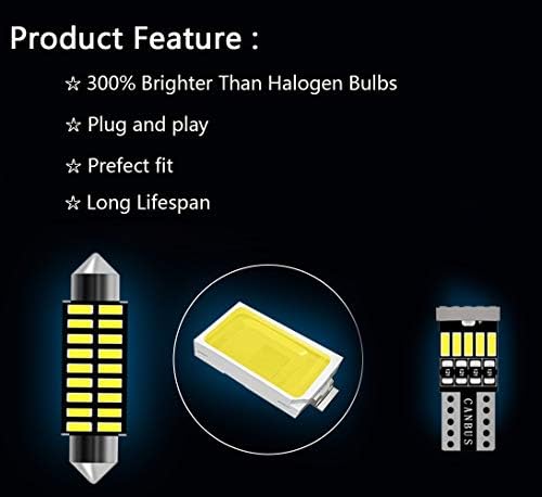 12pcs Chevy Silverado Interijer LED svjetla komplet Super svijetle LED karte Zamjena žarulja za 2008. godinu 2008 2010 2010 2011 2012