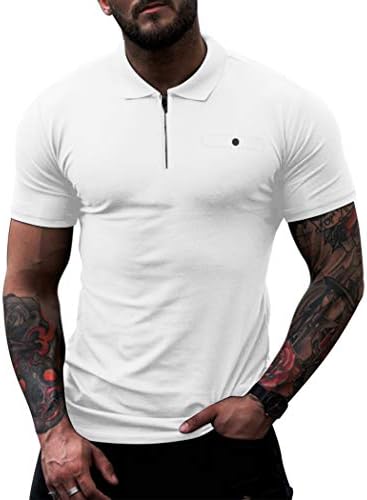 Coofandy muški patentni zatvarač polo majice s kratkim rukavima golf košulja vitka fit casual majica s džepom