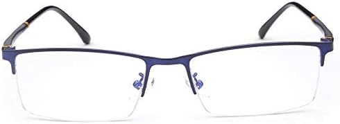 Fotokromne sive Naočale za čitanje s pola okvira + trajnost 4,50 Muške naočale za čitanje s plavim okvirom