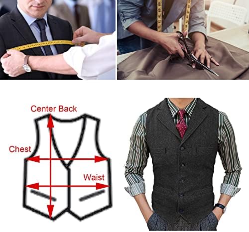 Muški formalni casual haringbone Tweed odijelo prsluk mladoženja repel vintage jakna haljina prste za radnu zabavu xs-5xl