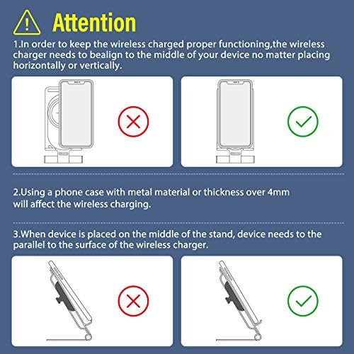 Za Samsung S21 Ultra bežični punjač stalak 15W/7,5 W Nillkin Aluminium 2 u 1 u 1 bežičnoj stanici za punjenje stanice za iPhone 12