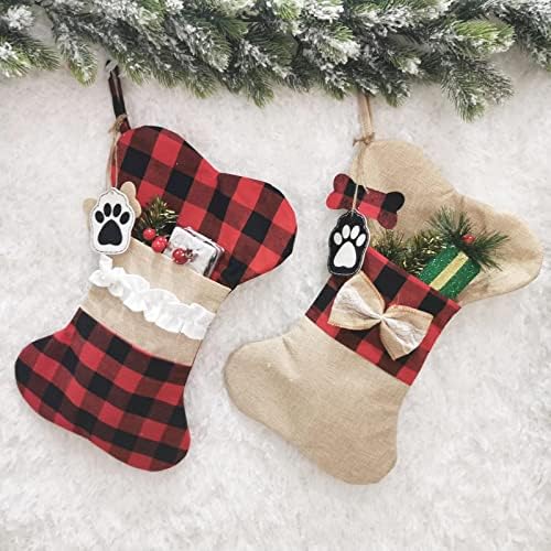 Božićna tkanina božićna čarapa i božićni viseći za ukrašavanje zabave i božićni crtić crveni set osvijetljene božićne kuglice ukrasi