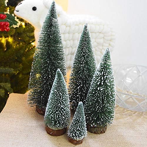 AOOF DIY Mini božićno drvce Malo borovo stablo Cedar smješten u dekor za dekor za radnu površinu božićni ukras Dječji pokloni
