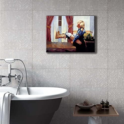 Glupi i glupi kupaonica Art-Funny filmski plakat platno print zidni art dekor-harry na toaletnom humoru ukras slike -Ramed)