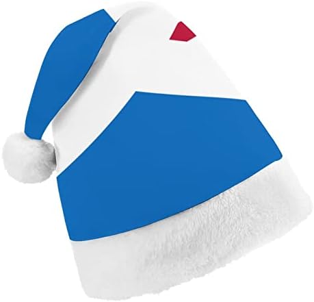 Zastava Škotske i SAD-a miješa plišane božićne šešire nestašni i slatki Šeširi Djeda Mraza s plišanim obodom i udobnom podstavom Božićni