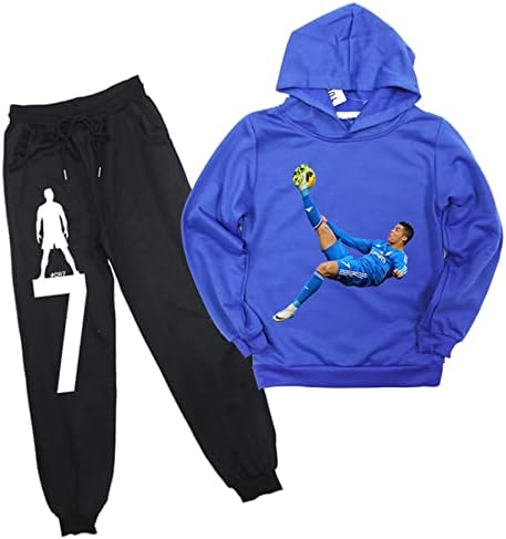 Huanxa Kids Cristiano Ronaldo Sweatshirts Pulover Hoodies i SweatPants sets-kasualne odjeće s dugim rukavima Tracksuit za dječake