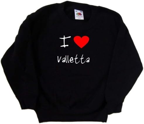 Volim srce Valletta crna djeca dukserica
