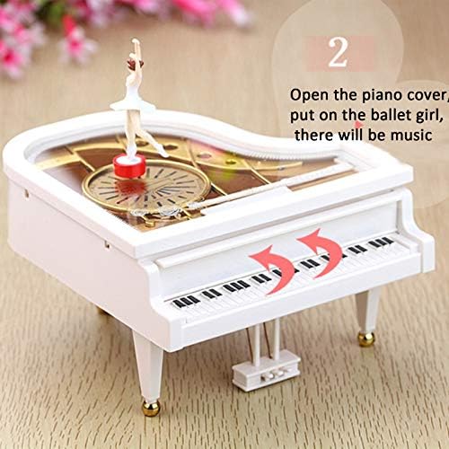 Hvogvok balerina glazbena kutija ， klavirska kutija za žene djevojke bijelo Valentinovo prisutno mehanički klasični balet djevojčica