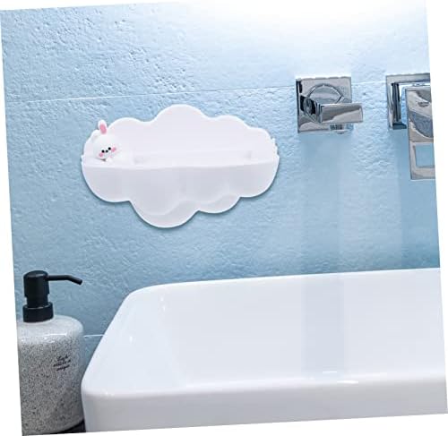 Doitool 5pcs oblačni zidni sapun kutija 2 sloj ladice za ladice za kade za kade za držač sapuna za sapun ljepljivu zidnu kutiju za