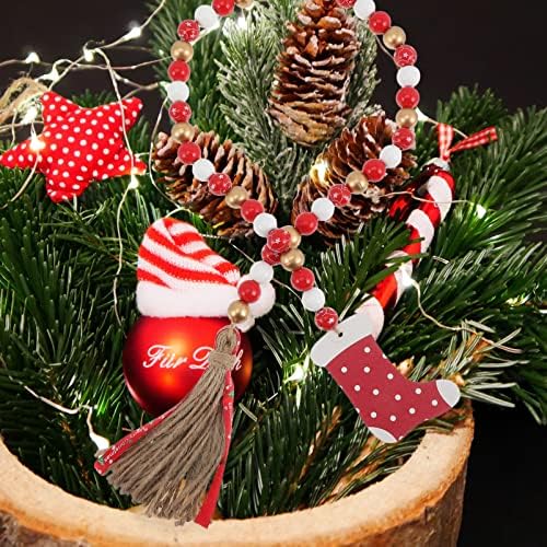 Inoomp uže konoplje konoplje dekor kuglica božićna dekorativna viseća vijenac ukras drva božićni ukras privjesak za