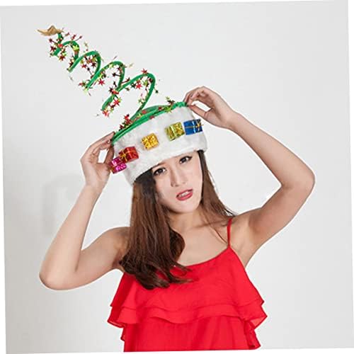 2pcs Božićni rekviziti za fotografiranje šešir za božićno drvce božićne zabave Božićni proljetni šešir Božićni spiralni šešir Božićni