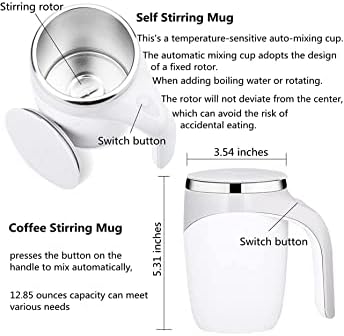 Automatsko magnetsko miješanje šalica za kavu za samo miješanje šalica auto -samo miješanje šalice od nehrđajućeg čelika za čaj za