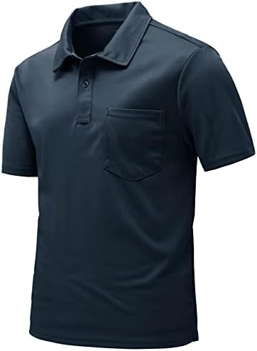 Rdruko muške polo majice kratke rukave brze suhe majice na otvorenom za golf s džepom