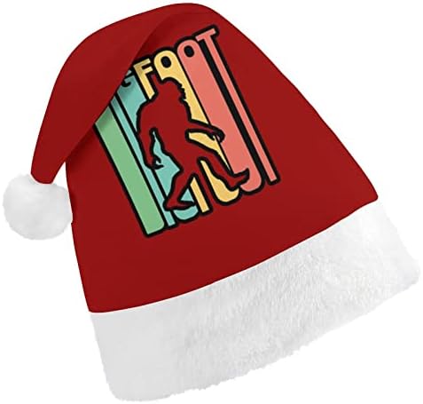 Retro Bigfoot Božićni šešir mekani plišani šešir Djeda Mraza smiješni šešir za božićnu novogodišnju blagdansku zabavu