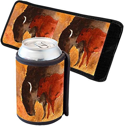 Sunčane slučajeve American Bison Buffalo krava i umjetnost divljih životinja Denise Svako uvredljivo piće može hladiti toplinsku bocu