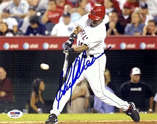 Garret Anderson potpisao bejzbol 8x10 Photo PSA 4A 39734 Anaheim Angels - Autografirani MLB fotografije