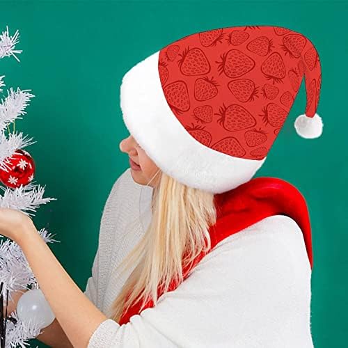 Božićni šešir od jagoda šešir Djeda Mraza za odrasle Uniseks Udobna klasična božićna kapa za božićnu zabavu