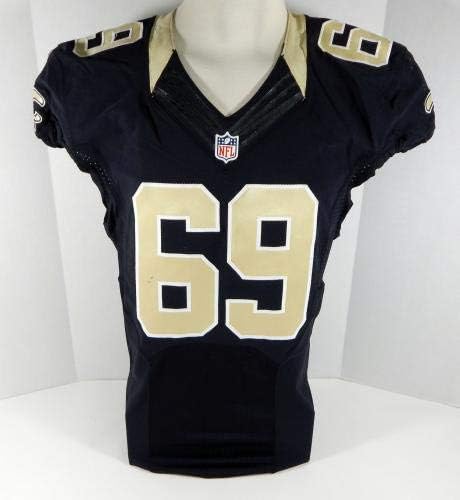 New Orleans Saints C. J. Wilson 69 Igra izdana Black Jersey NOS0112 - Nepotpisana NFL igra korištena dresova