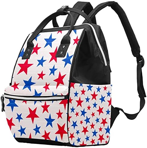4. srpnja Dan neovisnosti američka zastava crvena bijela nogometna vreća s pelenom ruksak s vrećama za presvlačenje za djevojčice dječake