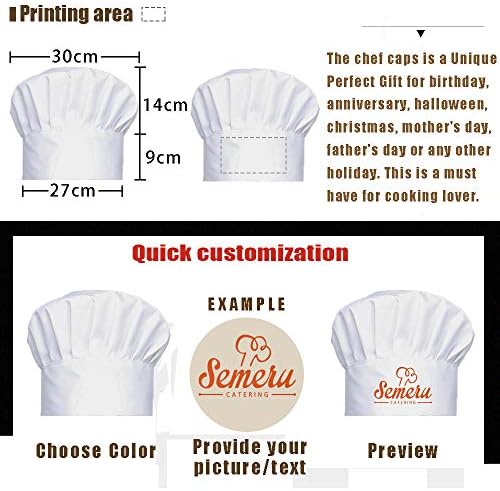; Personalizirani prilagođeni kuharski šešir podesiva rastezljiva kuharska kapa za kuhanje pekarske kuhinje s izvezenim ili tiskanim