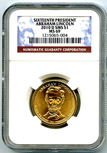 2010. D Abraham Lincoln Predsjednički satenski dolar SMS US MINT - GOMINE POLUK DOLAR MS69 NGC