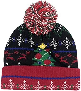 Svečani božićni šešir Casual šešir Modni lagani šešir trend Božićni bal s LED vunenim ženskim vunenim šeširom