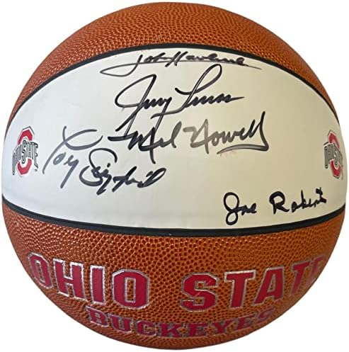 1960. Ohio State Buckeyes Autografirani Baden košarka 265/1960 - Košarka s fakultetima s autogramima