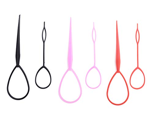 6pcs alati za oblikovanje kose unatrag plastični šareni Dodaci za pletenice proizvođač konjskog repa francuski set alata za pletenice