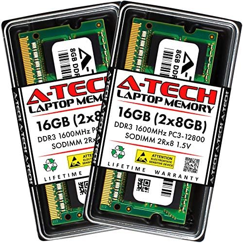 A-TECH 16GB KIT memorija RAM-a za Panasonic Toughbook 31 CF-31BT2BZ2M-DDR3 1600MHz PC3-12800 NON ECC SO-DIMM 2RX8 1.5V-prijenosno računalo