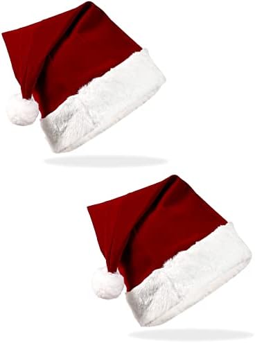 Božićni šešir Djed Božićnjak Uniseks Božićni šešir za žene i muškarce odrasli Šeširi baršunasto crvene boje
