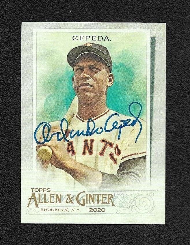 Orlando Cepeda potpisao Autogram 2020 Topps Allen & Ginter SF Giants Card 320 - Kartice s autogramima od bejzbola