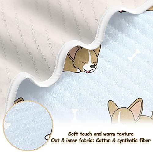 Swaddle pokrivač Chihuahua štene štene za spavanje pamučnog pokrivača za dojenčad, primanje pokrivača, lagana mekana pokrivač za krevetić,