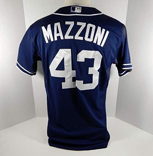 2015 San Diego Padres Cory Mazzoni 43 Igra izdana mornarički Jersey - Igra korištena MLB dresova