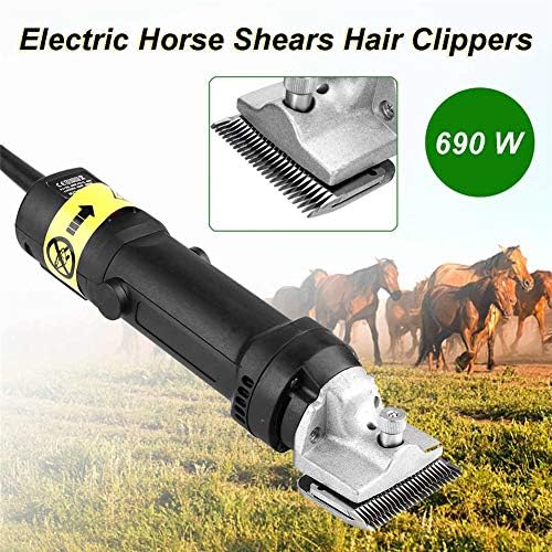 Profesionalna električna mašina za šišanje konjske dlake, snažne električne škare za konje od 690 vata i 6 brzina s podesivim niskim