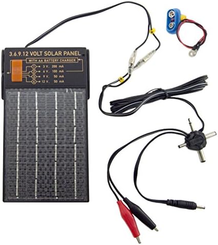 Solarni punjač od 3, 6, 9 i 12 volti s punjačem za AA i 9-voltne baterije