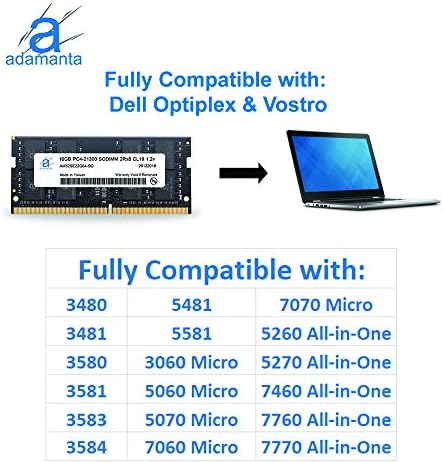 ADAMANTA 16GB Kompatibilno za Dell Alienware, G-serije, inspiron, zemljopisnu širinu, optipleks, preciznost, vostro & xps ddr4 2666MHz